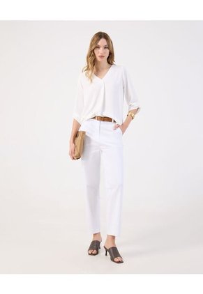 Blusa  Para Mujer Manga 3/4 Color Blanco Marca Patprimo #30123493