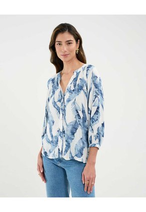 Blusa Para Mujer Manga 3/4 Color Azul Marca Patprimo #30123467