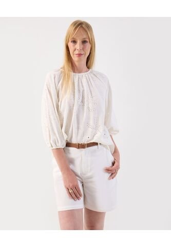 Blusa  Para Mujer Manga 3/4 Color Blanco Marca Patprimo #30123568 Patprimo