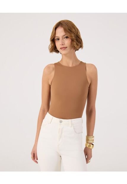 Body Para Mujer Manga Sisa Color Café Marca Patprimo #30200010