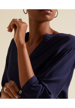 Blusa Para Mujer Manga 3/4 Color Azul  Marca Patprimo #30122898