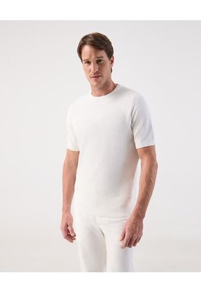 Camiseta  Para Hombre Manga Corta Cuello Redondo Color Blanco Marca Patprimo #44090959