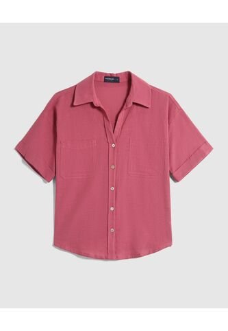 Camisa Para Mujer Manga Corta Color Rosa Marca Patprimo #30010695 Patprimo