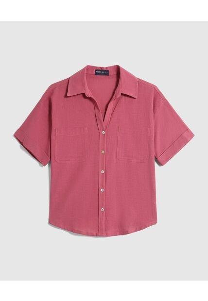 Camisa Para Mujer Manga Corta Color Rosa Marca Patprimo #30010695
