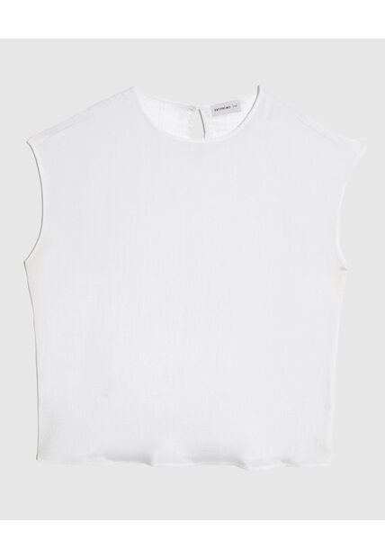 Blusa  Para Mujer Manga Corta Color Blanco Marca Patprimo #14121416