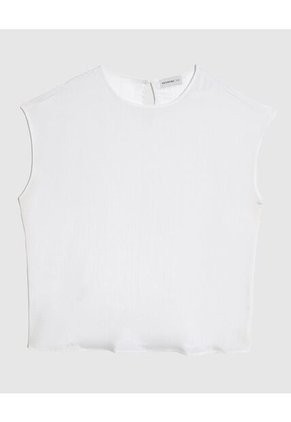 Blusa  Para Mujer Manga Corta Color Blanco Marca Patprimo #14121416