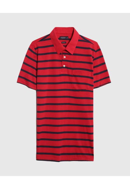 Polo Para Hombre Cuello Maquina Con Bolsillo Color Rojo  Marca Patprimo #44112697