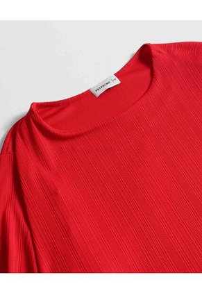 Camiseta  Para Mujer Manga Corta Cuello Redondo Color Rojo Marca Patprimo #14091457