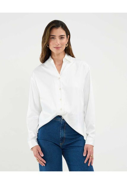 Camisa Para Mujer Manga Larga Color Blanco Marca Patprimo #30010675