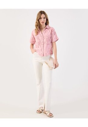 Camisa  Para Mujer Manga Corta Color Rosa Marca Patprimo #30010696