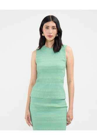 Blusa Para Mujer Manga Sisa Color Verde Marca Patprimo #30123506 Patprimo