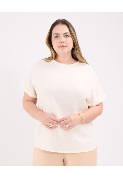 Blusa Para Mujer Manga Corta Color Crema Marca Patprimo #14121381