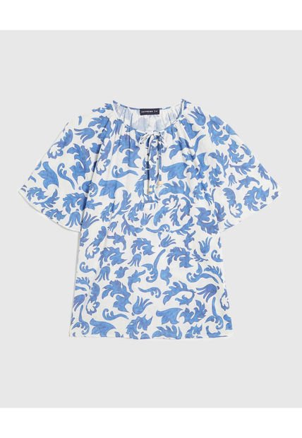 Blusa Para Mujer Manga Corta Color Azul Marca Patprimo #14121382