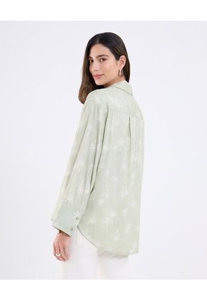Camisa Para Mujer Manga Larga Color Verde Marca Patprimo #30010723