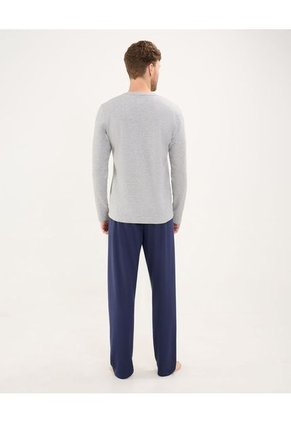 Pijama Para Hombre M/L P/L Color Gris  Marca Patprimo #44040213