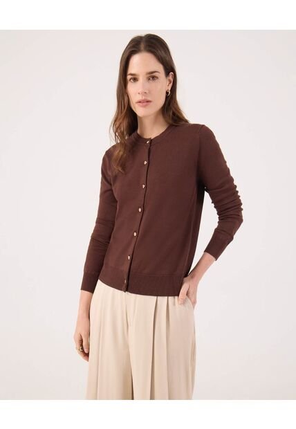 Saco Para Mujer Cardigan Color Café Marca Patprimo #30330657