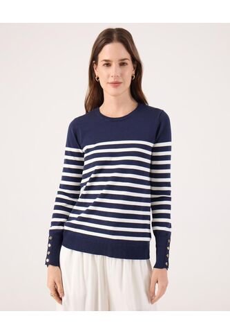 Saco Para Mujer Cuello Redondo Color Azul Marca Patprimo #30330649 Patprimo