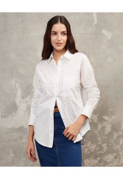 Camisa Para Mujer Manga Larga Color Beige Marca Patprimo #30010596