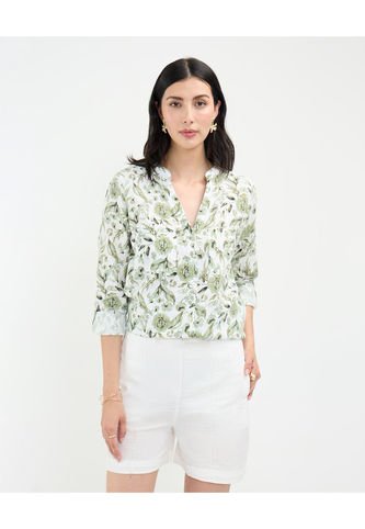 Blusa Para Mujer Manga Larga Color Verde Marca Patprimo #30123453 Patprimo