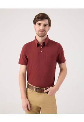 Polo Para Hombre Cuello Maquina Con Bolsillo Color Vino Marca Patprimo #44112761