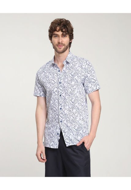Camisa Para Hombre Manga Corta Sin Bolsillo Color Blanco Marca Patprimo #44012951