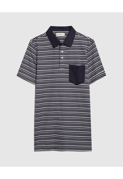 Polo Para Hombre Cuello Maquina Con Bolsillo Color Azul Oscuro Marca Patprimo #44112644
