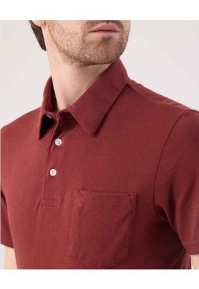 Polo Para Hombre Cuello Maquina Con Bolsillo Color Vino Marca Patprimo #44112761