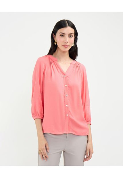 Blusa Para Mujer Manga 3/4 Color Rosa Marca Patprimo #30123450