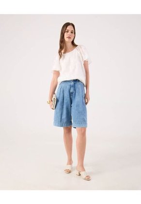 Blusa Para Mujer Manga Corta Color Blanco Marca Patprimo #30123611