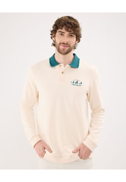 Buzo Para Hombre Cuello Camisero Color Beige Marca Patprimo #44060305