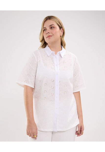 Camisa Para Mujer Manga Corta Color Blanco Marca Patprimo #14010191