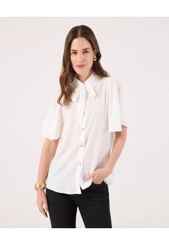 Camisa Para Mujer Manga Corta Color Blanco Marca Patprimo #30010725 Patprimo