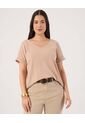 Camiseta Para Mujer Manga Corta Cuello V Color Beige Marca Patprimo #14091447 de Patprimo