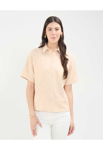 Camisa Para Mujer Manga Corta Color Rosa Marca Patprimo #30010673