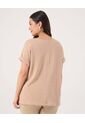 Camiseta Para Mujer Manga Corta Cuello V Color Beige Marca Patprimo #14091447 de Patprimo