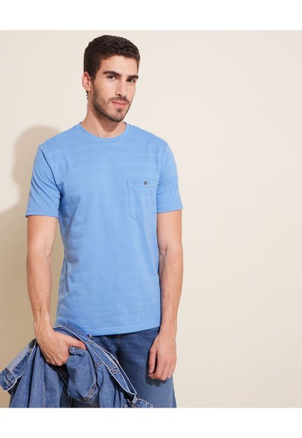 Camiseta Para Hombre Manga Corta Color Azul Claro Marca Patprimo #44090788