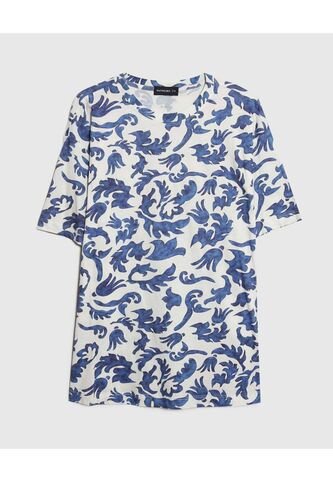 Camiseta Para Mujer Manga Corta Cuello Redondo Color Azul  Marca Patprimo #14091418 Patprimo