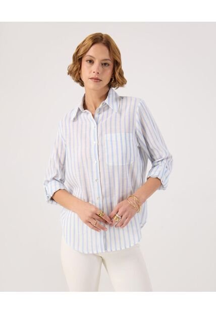 Camisa Para Mujer Manga Larga Color Azul Marca Patprimo #30010763