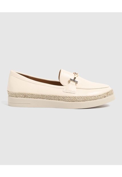 Mocasín Mujer Estilo Alpargata  Para Mujer Beige Patprimo