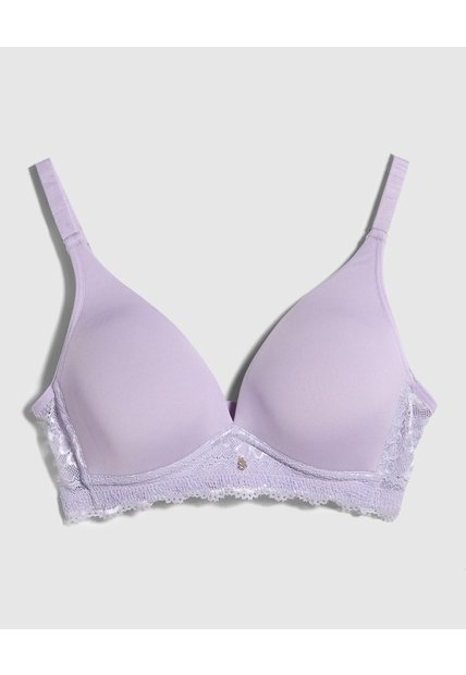 Brasier Con Encaje  Para Mujer Morado Patprimo