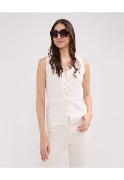 Blusa Para Mujer Manga Sisa Color Blanco Marca Patprimo #30123328