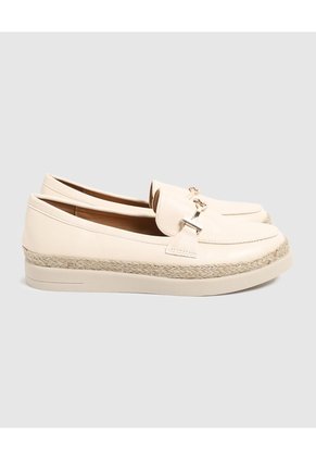 Mocasín Mujer Estilo Alpargata  Para Mujer Beige Patprimo