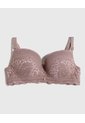 Brasier Media Copa En Encaje   Para Mujer Café Patprimo de Patprimo