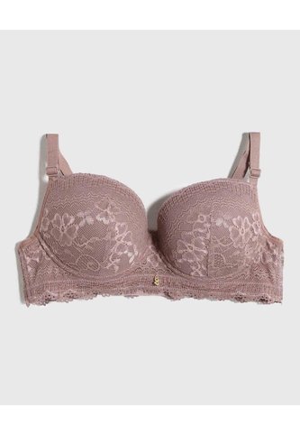 Brasier Media Copa En Encaje   Para Mujer Café Patprimo Patprimo
