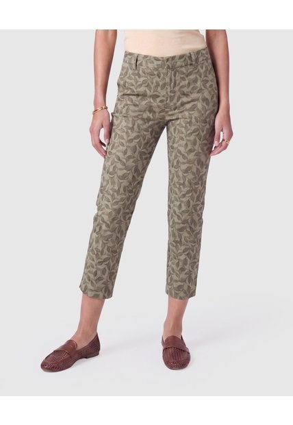 Pantalón Capri Estampado Mujer  Para Mujer Verde Patprimo