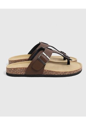 Sandalias Con Doble Hebilla Hombre  Para Hombre Café Patprimo