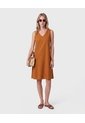 Vestido Casual Con Escote En V Para Mujer  Para Mujer Café Patprimo de Patprimo