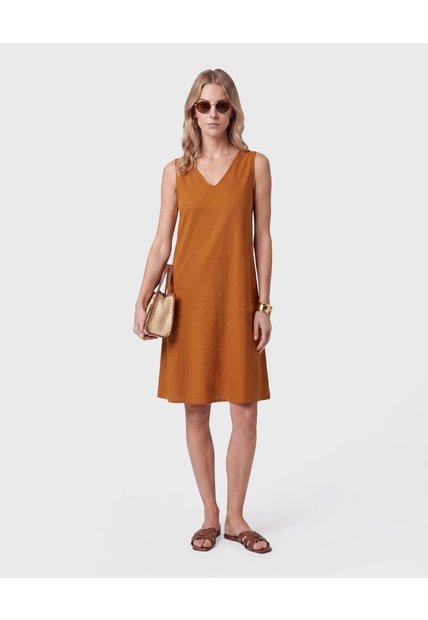 Vestido Casual Con Escote En V Para Mujer  Para Mujer Café Patprimo