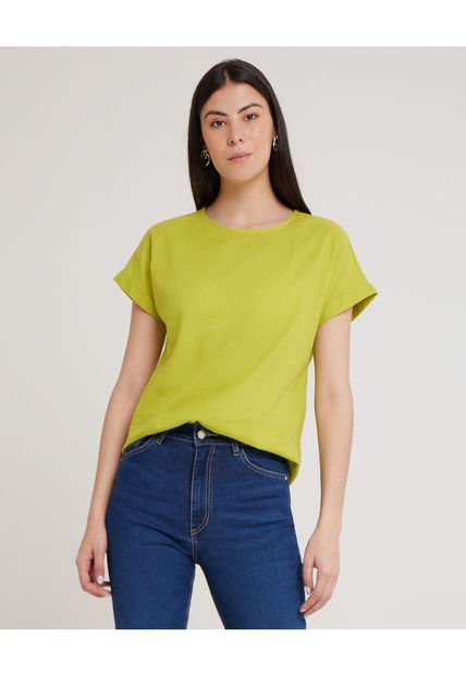 Blusa Para Mujer Manga Corta Color Verde  Marca Patprimo #30123161