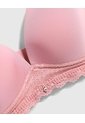 Brasier Triangular Con Base En Encaje   Para Mujer Rosado Patprimo de Patprimo